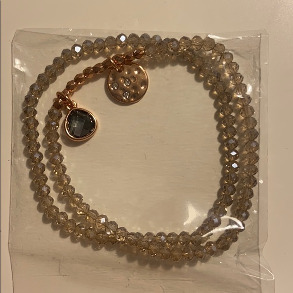 Beaded Rose Gold Bracelet Set Avon NWT - Picture 2 of 3